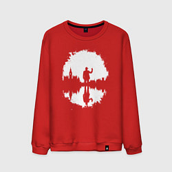 Свитшот хлопковый мужской Тень человека в Англии, цвет: красный