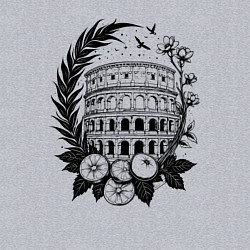 Свитшот хлопковый мужской Колизей в цвету: аромат Италии, цвет: меланж — фото 2