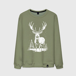 Мужской свитшот Зимний олень