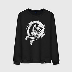 Свитшот хлопковый мужской Динамика баскетбола аниме, цвет: черный