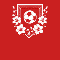 Свитшот хлопковый мужской Футбольные ворота и мяч в цветах, цвет: красный — фото 2