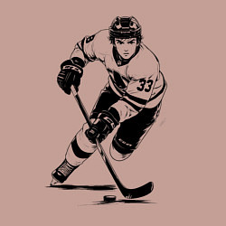 Свитшот хлопковый мужской Аниме хоккеист в атаке, цвет: пыльно-розовый — фото 2