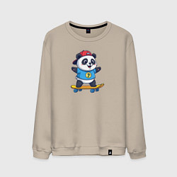 Мужской свитшот Милая панда на скейте