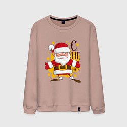 Свитшот хлопковый мужской С Новым годом, ёпта, цвет: пыльно-розовый