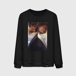 Свитшот хлопковый мужской Титаник любви, цвет: черный