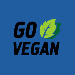 Свитшот хлопковый мужской Go vegan, цвет: синий — фото 2