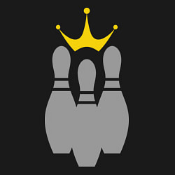 Свитшот хлопковый мужской Король боулинга, цвет: черный — фото 2