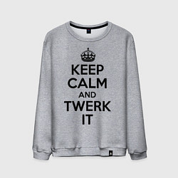 Свитшот хлопковый мужской Keep Calm & Twerk it, цвет: меланж