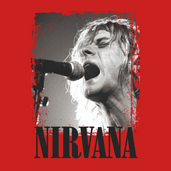 Свитшот хлопковый мужской Кобейн поет, цвет: красный — фото 2