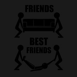 Свитшот хлопковый мужской Best friends, цвет: черный — фото 2