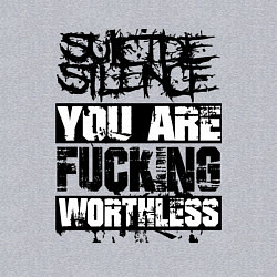 Свитшот хлопковый мужской Suicide Silence: You are Fucking, цвет: меланж — фото 2