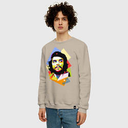 Свитшот хлопковый мужской Che Guevara Art, цвет: миндальный — фото 2