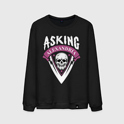 Свитшот хлопковый мужской Asking Alexandria: Skull Fang, цвет: черный