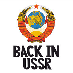 Свитшот хлопковый мужской Back in USSR, цвет: белый — фото 2