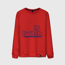 Свитшот хлопковый мужской Twitch Logo, цвет: красный