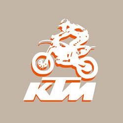 Свитшот хлопковый мужской KTM белый, цвет: миндальный — фото 2