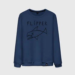 Свитшот хлопковый мужской Flipper, цвет: тёмно-синий