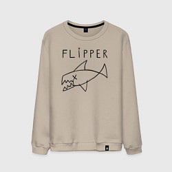 Свитшот хлопковый мужской Flipper, цвет: миндальный