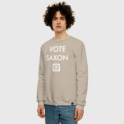 Свитшот хлопковый мужской Vote Saxon, цвет: миндальный — фото 2