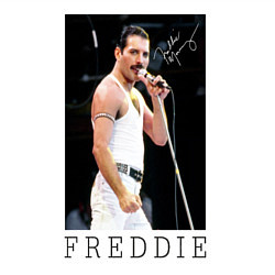 Свитшот хлопковый мужской Queen: Freddie, цвет: белый — фото 2