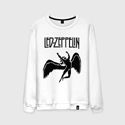 Свитшот хлопковый мужской Led Zeppelin Swan, цвет: белый