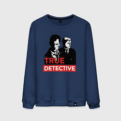 Свитшот хлопковый мужской True Detective, цвет: тёмно-синий