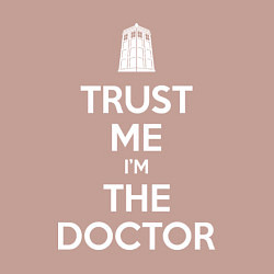 Свитшот хлопковый мужской Trust me Im the doctor, цвет: пыльно-розовый — фото 2