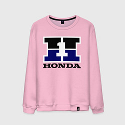 Свитшот хлопковый мужской Honda, цвет: светло-розовый