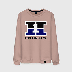 Свитшот хлопковый мужской Honda, цвет: пыльно-розовый