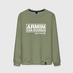 Свитшот хлопковый мужской Armin van Buuren, цвет: авокадо