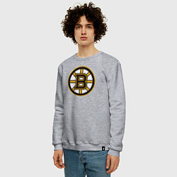 Свитшот хлопковый мужской Boston Bruins, цвет: меланж — фото 2