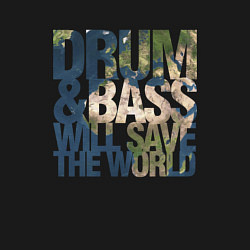 Свитшот хлопковый мужской Drum & Bass: The World, цвет: черный — фото 2