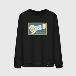 Свитшот хлопковый мужской BLU, цвет: черный
