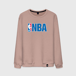 Свитшот хлопковый мужской NBA, цвет: пыльно-розовый