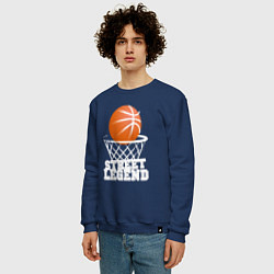 Свитшот хлопковый мужской Баскетбол, цвет: тёмно-синий — фото 2