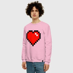 Свитшот хлопковый мужской Minecraft Lover, цвет: светло-розовый — фото 2