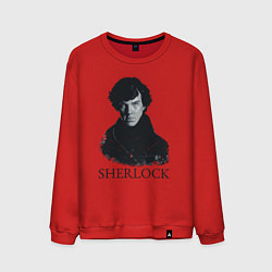 Свитшот хлопковый мужской Sherlock Art, цвет: красный