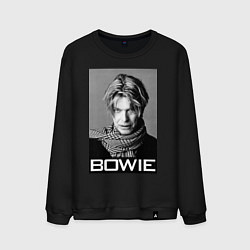 Свитшот хлопковый мужской Bowie Legend, цвет: черный