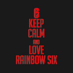 Свитшот хлопковый мужской Keep Calm & Love Rainbow Six, цвет: черный — фото 2