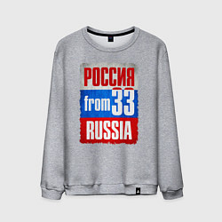 Свитшот хлопковый мужской Russia: from 33, цвет: меланж