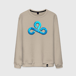 Свитшот хлопковый мужской Cloud9 Foil Металлический эффект, цвет: миндальный