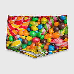 Мужские плавки Сладкие конфетки, цвет: 3D-принт