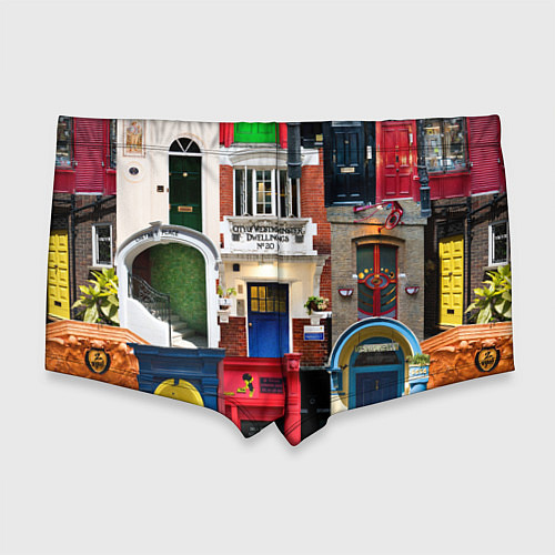 Мужские плавки London doors цифровой коллаж / 3D-принт – фото 2