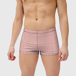 Мужские плавки Шотландка Розовая, цвет: 3D-принт — фото 2