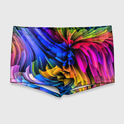Мужские плавки Абстрактная неоновая композиция Abstract neon comp, цвет: 3D-принт