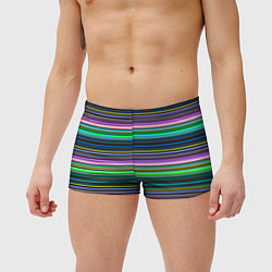 Мужские плавки Яркие неоновые тонкие полосы, цвет: 3D-принт — фото 2