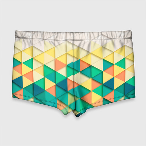Мужские плавки Цветные объемные треугольники / 3D-принт – фото 2