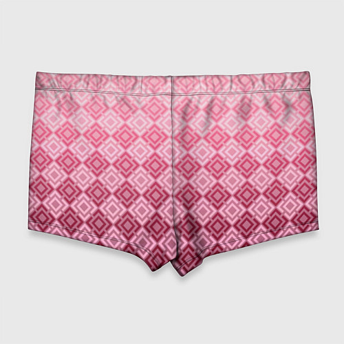 Мужские плавки Розовый геометрический градиентный узор / 3D-принт – фото 2