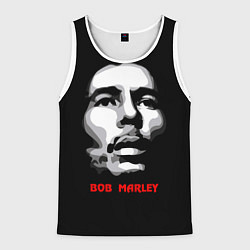 Майка-безрукавка мужская Bob Marley Face, цвет: 3D-белый