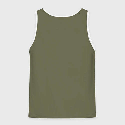 Мужская майка без рукавов Отличный Танкист (Т-28 цвет) / 3D-Белый – фото 2